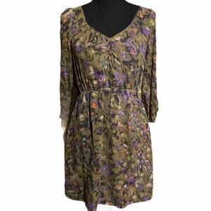 J.Crew 100% Silk Watercolor Career Party Dress Women's Size 6